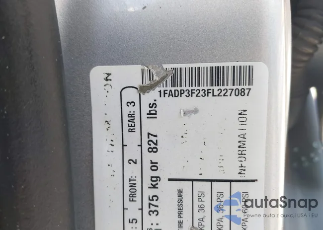 1FADP3F23FL227087: 43240749