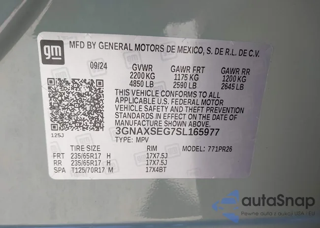 3GNAXSEG7SL165977: 43240760