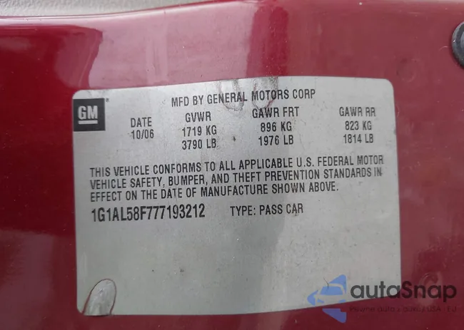 1G1AL58F777193212: 43240789