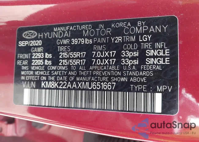 KM8K22AAXMU651667: 43240804