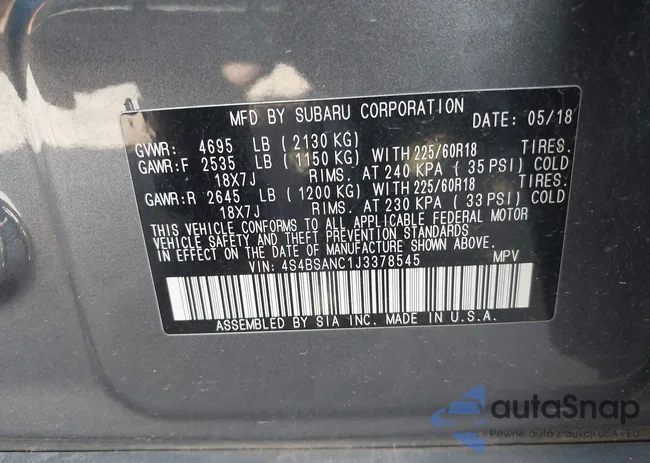 4S4BSANC1J3378545: 43241891