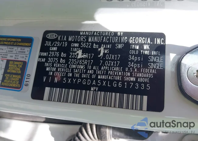 5XYPGDA5XLG617335: 43242078