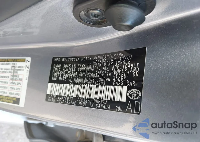 2T1KR30E38C715903: 43242157