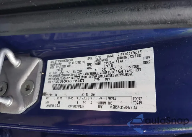 1FMCU9GX4EUB52478: 43242179