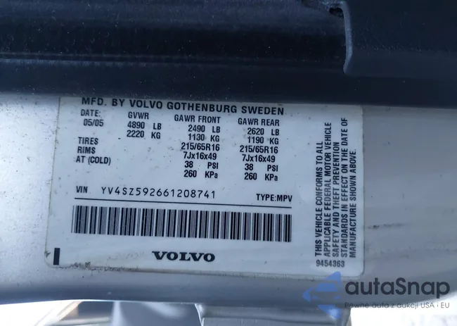 YV4SZ592661208741: 43242222