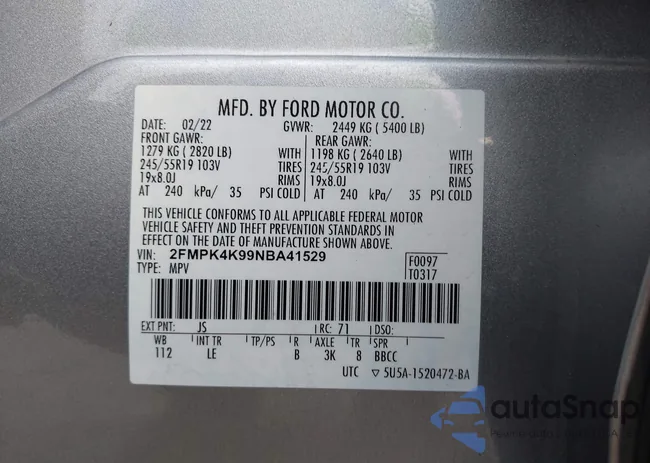 2FMPK4K99NBA41529: 43242264