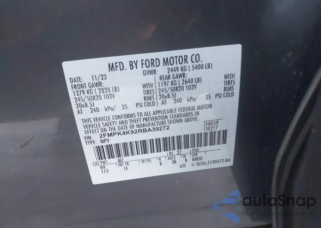 2FMPK4K92RBA39272: 43242265