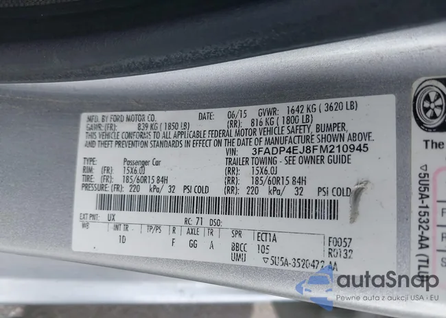 3FADP4EJ8FM210945: 43241559