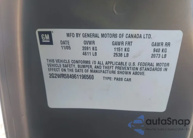 2G2WR584961196560: 43242891