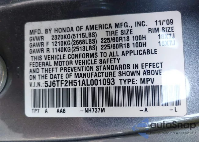 5J6TF2H51AL001093: 43243007