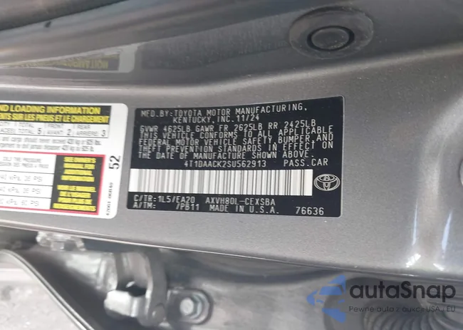 4T1DAACK2SU562913: 43243446