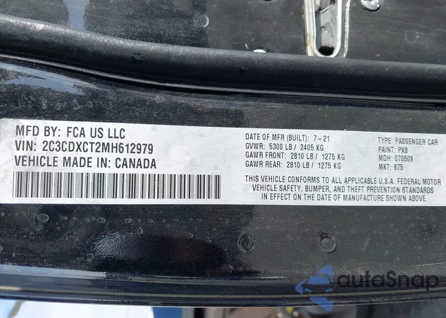 2C3CDXCT2MH612979: 43242477