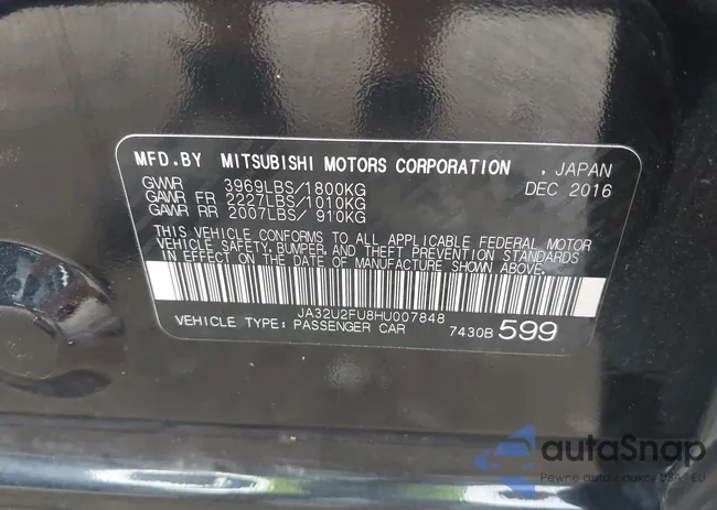 JA32U2FU8HU007848: 43242498