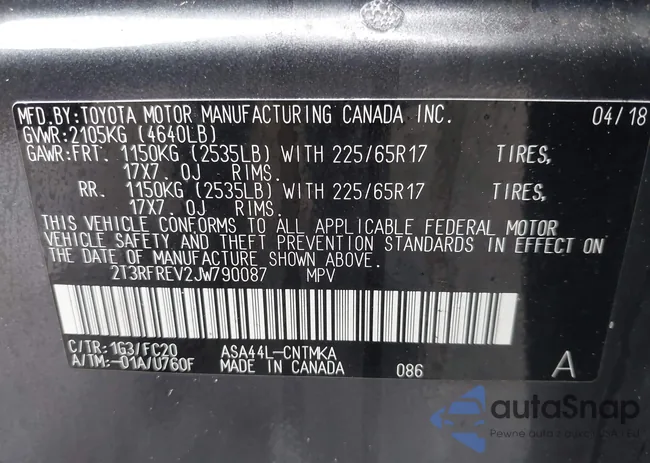 2T3RFREV2JW790087: 43242544