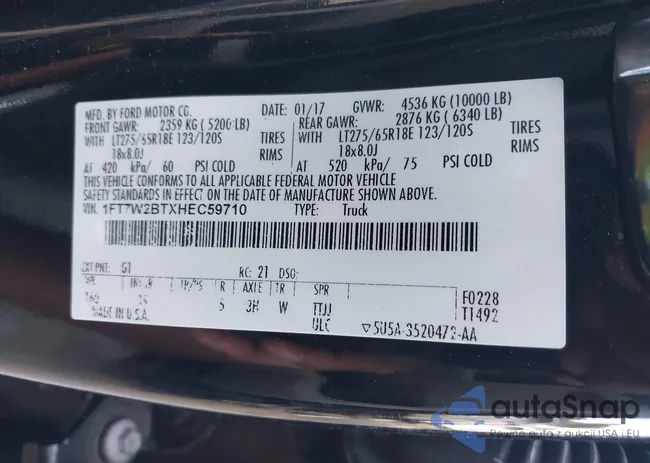 1FT7W2BTXHEC59710: 43242593