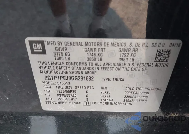 3GTP1PEJ8GG291682: 43242600