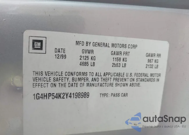 1G4HP54K2Y4198989: 43243943