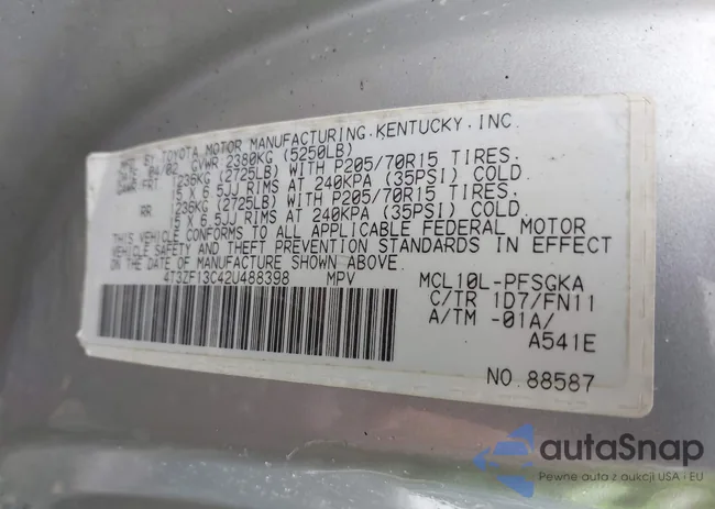 4T3ZF13C42U488398: 43243959