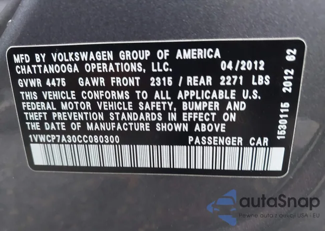 1VWCP7A30CC080300: 43243964