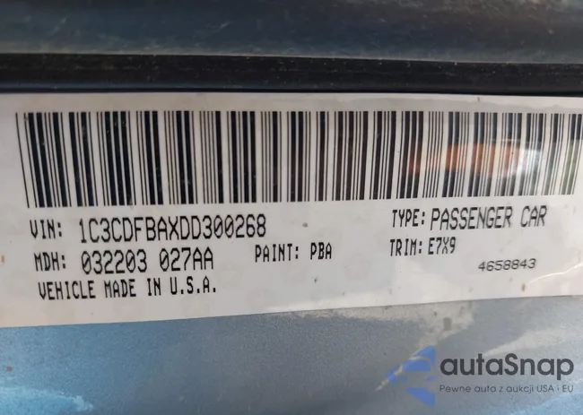 1C3CDFBAXDD300268: 43243971