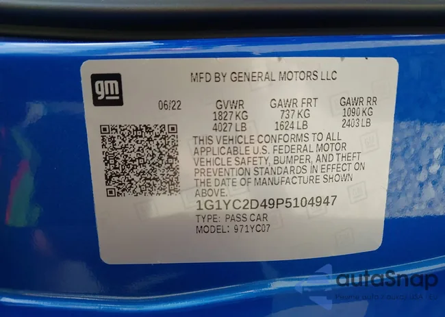 1G1YC2D49P5104947: 43244035