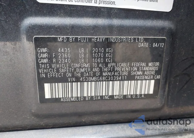 4S3BMBG68C3039411: 43244053