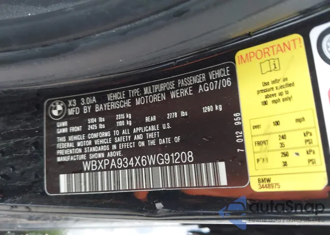 WBXPA934X6WG91208: 43244226