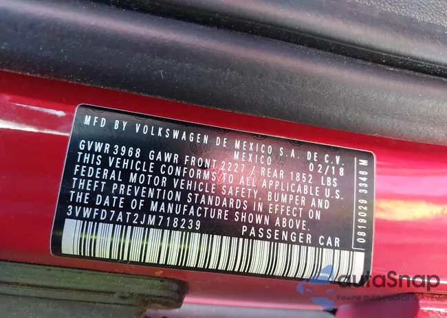 3VWFD7AT2JM718239: 43244285