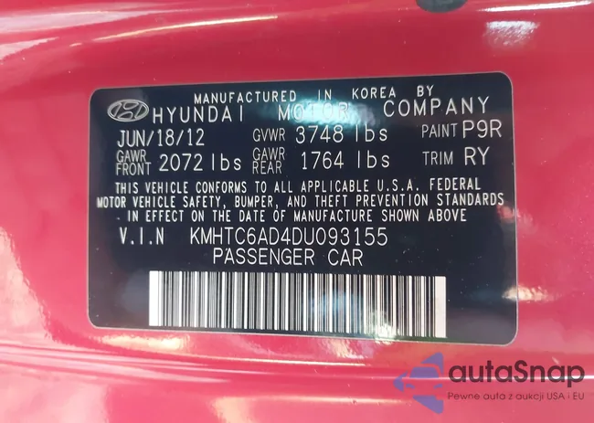 KMHTC6AD4DU093155: 43244350