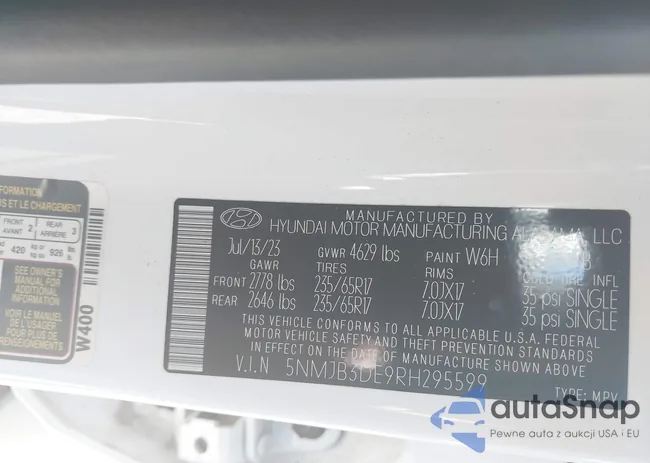 5NMJB3DE9RH295599: 43244393