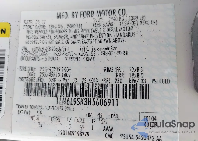 1LN6L9SK3H5606911: 43244414