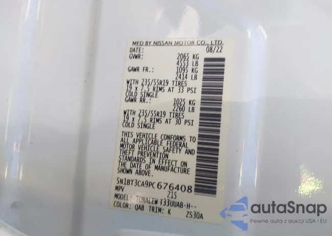 5N1BT3CA9PC676408: 43243489