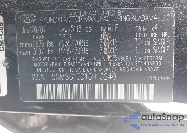 5NMSG13D18H132401: 43243561