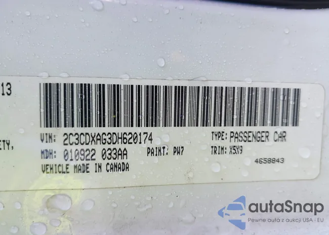 2C3CDXAG3DH620174: 43243736