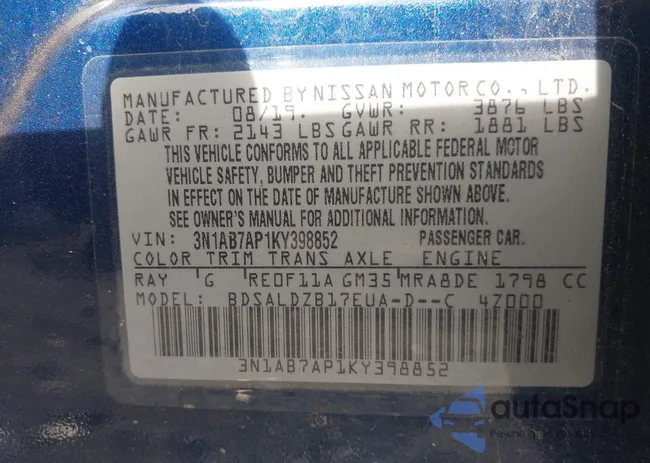 3N1AB7AP1KY398852: 43244870