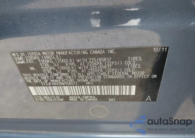 2T3JF4DV2BW156572: 43244884