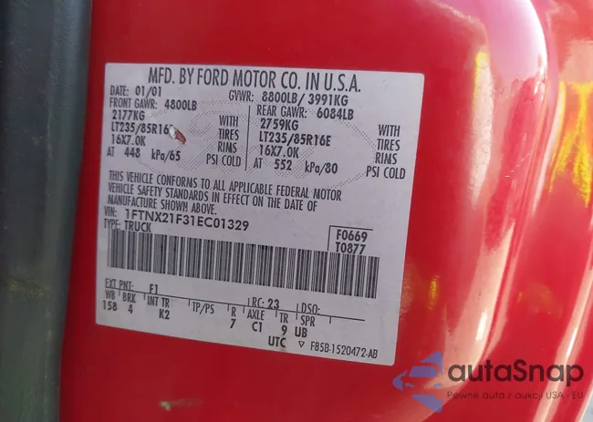 1FTNX21F31EC01329: 43244939