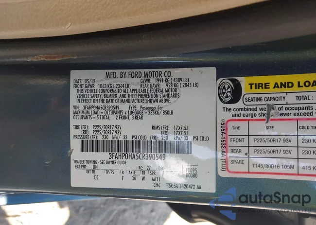 3FAHP0HA5CR390549: 43245015