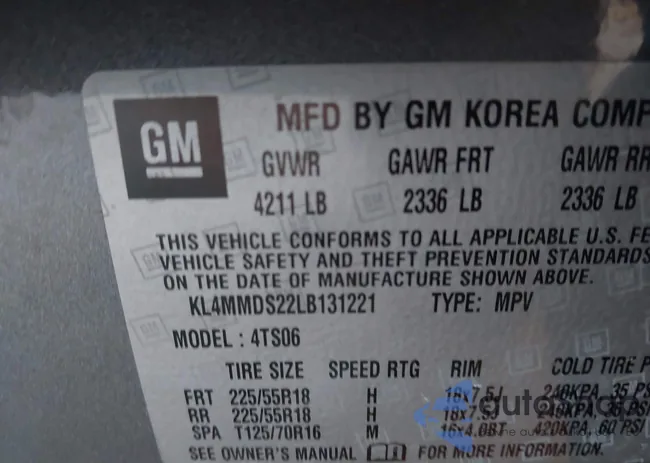 KL4MMDS22LB131221: 43245081