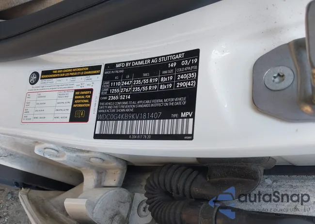 WDC0G4KB9KV181407: 43245099