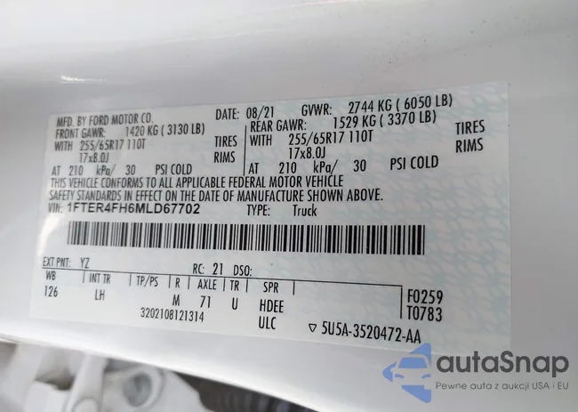 1FTER4FH6MLD67702: 43245176