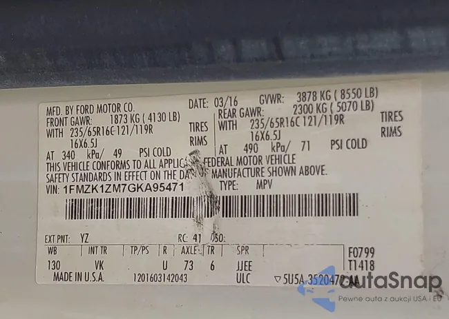 1FMZK1ZM7GKA95471: 43245178