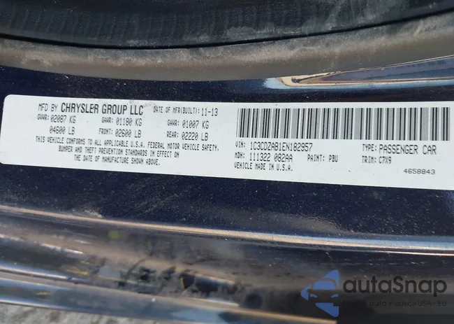 1C3CDZAB1EN182957: 43245210