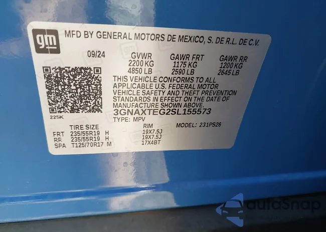 3GNAXTEG2SL155573: 43245330