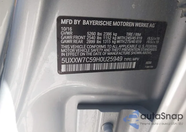 5UXXW7C59H0U25949: 43245359