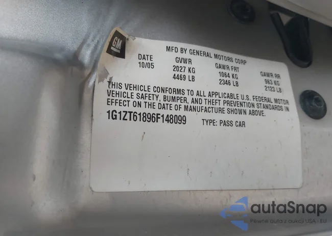 1G1ZT61896F148099: 43245381