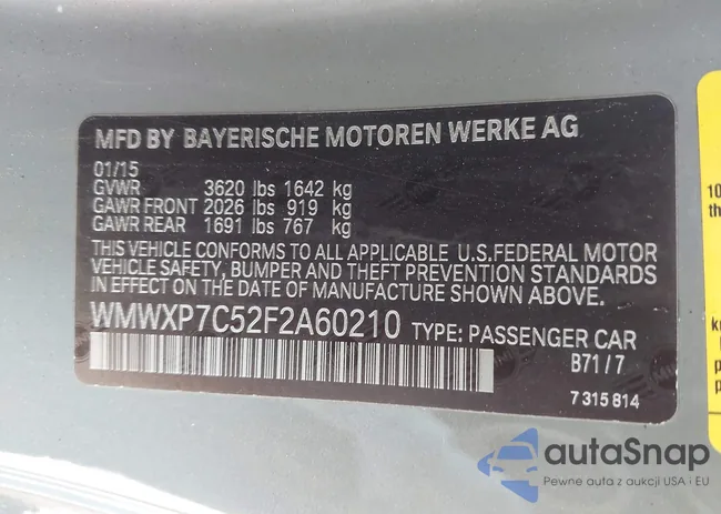 WMWXP7C52F2A60210: 43245413