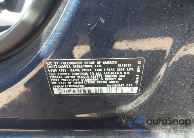 1VWCN7A37DC052937: 43244667