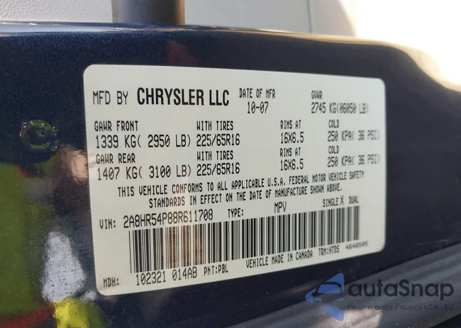 2A8HR54P88R611708: 43245865