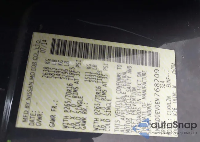 1N6AD0EV0EN768209: 43245928